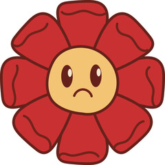 Hand Drawn Retro Flower Emoji
