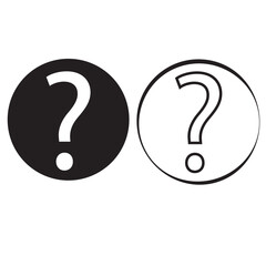 Question mark icon set. Bubble question icon, FAQ questions symbol on a white background.