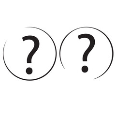 Question mark icon set. Bubble question icon, FAQ questions symbol on a white background.