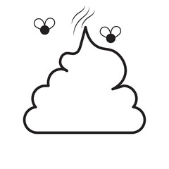 Poop icon vector. Poo dung icon vector symbol illustration. Modern simple vector icon for your design. Poop Poo dung icon vector