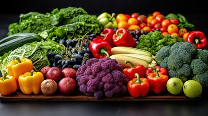 vegetables on a table
