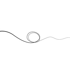 Continuous one line circle stroke 