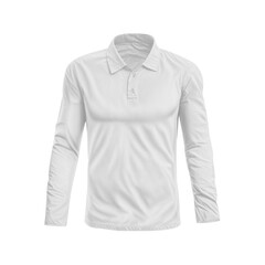 Fototapeta premium An image of a White Polo Long Sleeve T-Shirt isolated on a white background