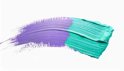 Purple and green paint mixing together, creating a gradient