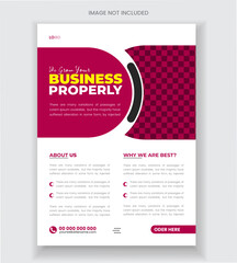 Modern digital marketing agency flyer template