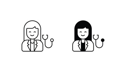 Doctor icon design with white background stock illustration