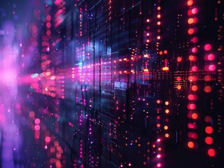 Fototapeta premium Ethereal firewall barrier in cyberspace, safeguarding digital information