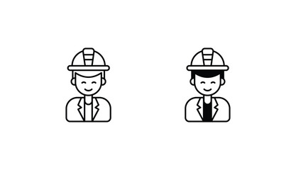 Firefighter icon design with white background stock illustration