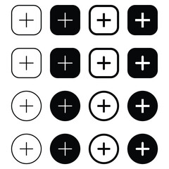 plus, more vector icon set