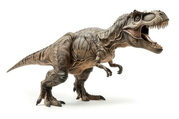 tyrannosaurus rex dinosaur 3d toy isolated on white