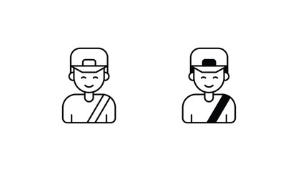Courier icon design with white background stock illustration