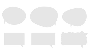 Thought cloud image set, Speech bubble templates images.