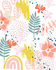 seamless pattern with flowers