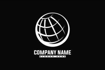 Creative global tech vector logo design abstract futuristic technology logo