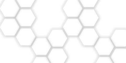 Abstract white background with hexagons. Abstract hexagon polygonal pattern background vector. seamless bright white Pattern with hexagons illustration of a honeycomb. Futuristic surface .