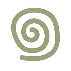 A simple spiral design in a light green color