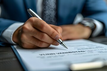 Business Professional Signing Important Document