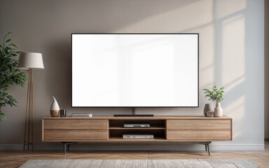 An image of a White TV in a room