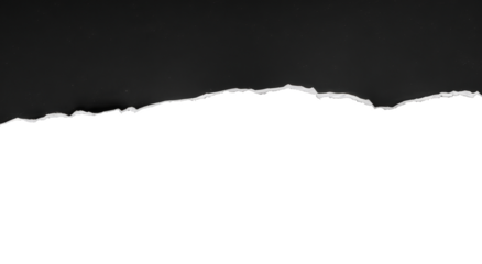 Abstract Black Paper Torn Edge on Isolated Background