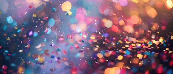 Closeup of a holographic notification about an anniversary, with copy space