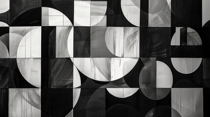Black and White modern Abstract wallpapers and backgrounds. Cubism abstract wallpaper