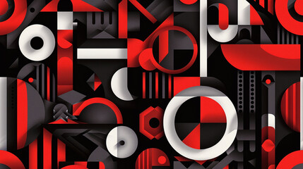 Red and black Modern Abstract wallpapers and backgrounds. Cubism abstract wallpaper.