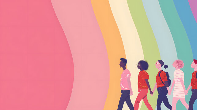 Inclusive LGBTQ education and awareness are being promoted in a vibrant classroom, where students diverse backgrounds engage in open discussions.The room is filled with colorful posters that celebrate