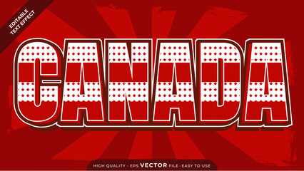 Editable Canada Day Text Effect | Modern Vector Adobe Illustrator Design