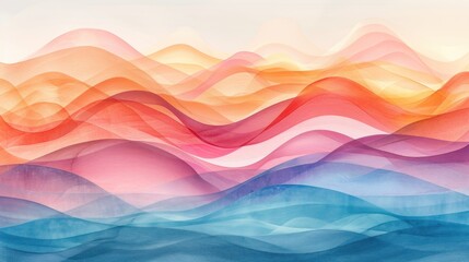 Obraz premium Colorful abstract waves in digital art
