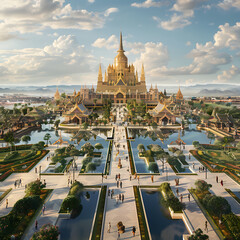 Obraz premium Parisian cityscape view from Eiffel Tower, capturing the urban panorama of architecture, churches, and the Seine River