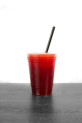 Vampire juice smoothie in to go cup