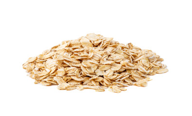 pile of oatmeal isolated on white background