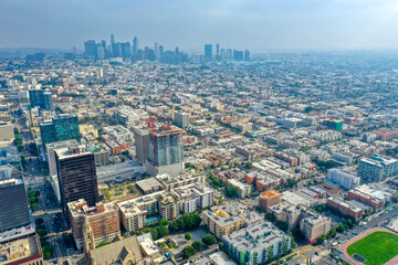 Aerial View of Los Angeles Skyline