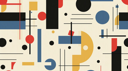 Minimalism Bauhaus Seamless Pattern Cubism abstract wallpaper. Modern Abstract wallpapers and backgrounds. Cubism abstract wallpaper