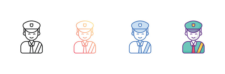 Postman icon design with white background stock illustration