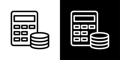 Budget line icon vector illustration set.