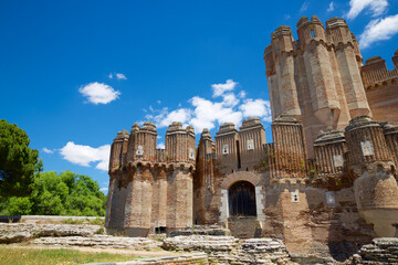 Mudejar castle in Coca, Castilla Leon in Spain