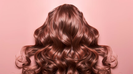 Naklejka premium stylish hair wig isolated on colorful background