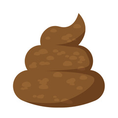 brown human, dog poop icon- vector illustration