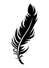 Obraz premium Feather vector icon isolated on white background