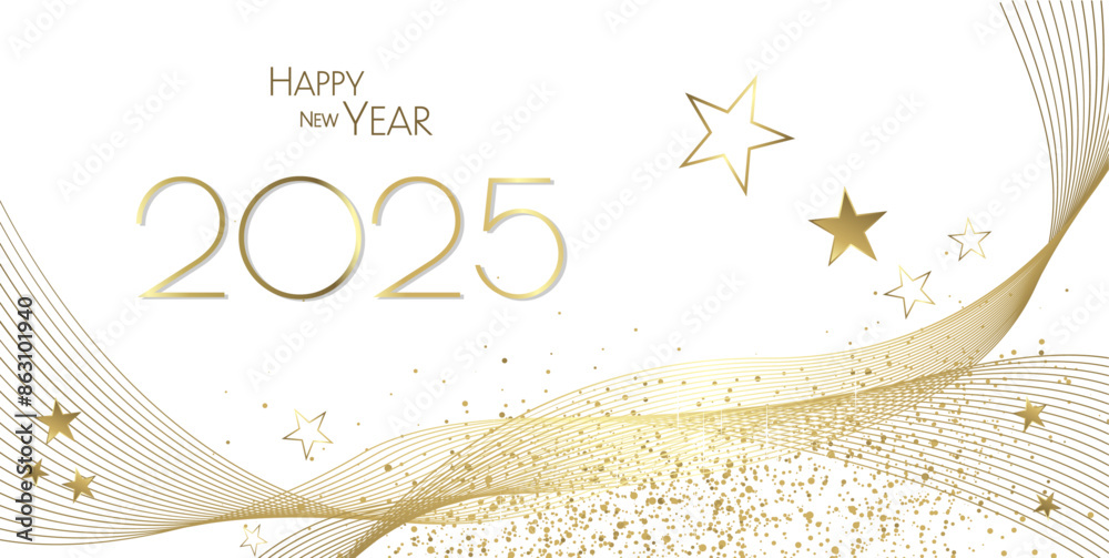 Wall mural happy new year 2025 design