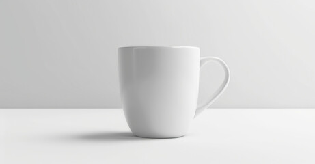Fototapeta premium Elegant white mug mockup on a textured surface