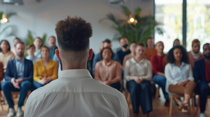 Obraz premium employees attending business meeting