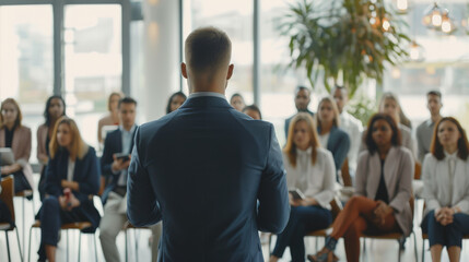 Fototapeta premium employees attending business meeting