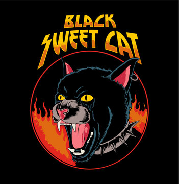 Black Sweet Cat Band Logo