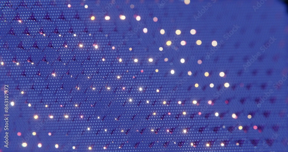 Aufkleber 3D Abstract Render of Blue and Red Cubes with Dot Pattern - Futuristic Geometric Design