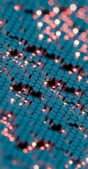 Obraz premium Abstract 3D Hexagonal Grid with Glowing Highlights..