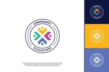 foundation emblem logo design. Global solidarity logo