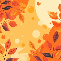 Vibrant Autumn Leaves Background. Warm Orange Hues for Fall Designs