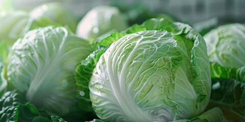 A head of cabbage is shown with a white background.
